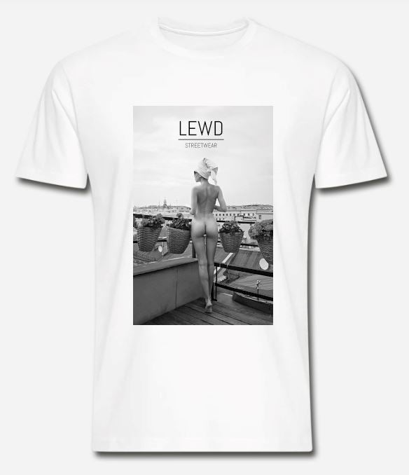 Above the roofs T-shirt LEWD-streetwear weiß M 