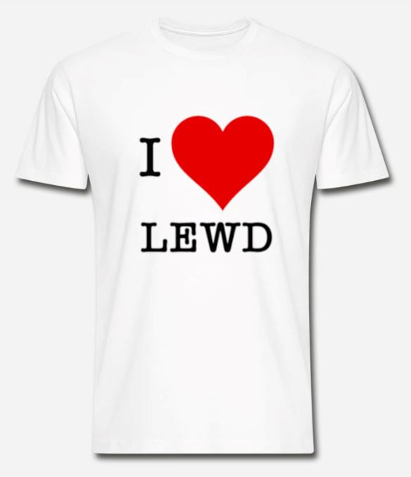 I LOVE LEWD-streetwear M Weiß 