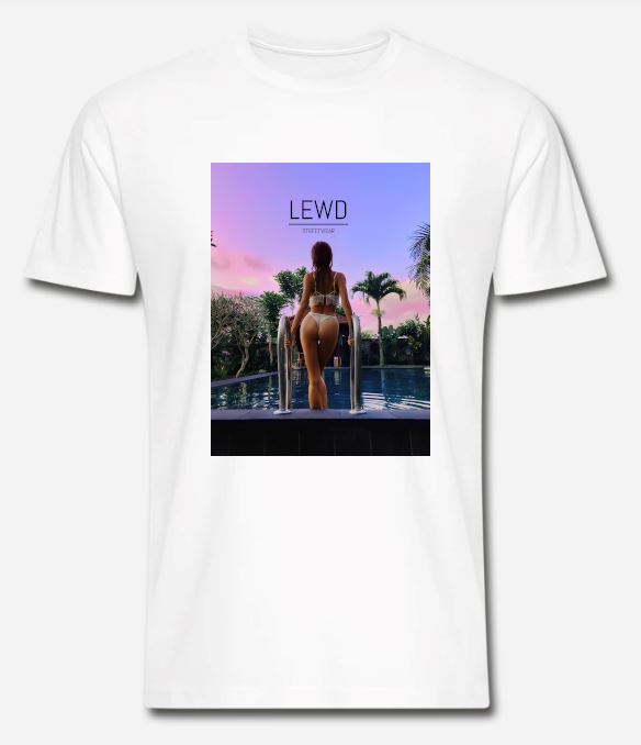 Poolparty T-shirt LEWD-streetwear weiß M 
